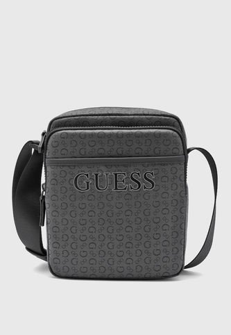Bolso Manos Libres Gris Oscuro-Negro GUESS Guess