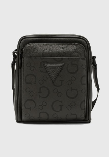 Bolso Manos Libres Gris Oscuro-Negro GUESS