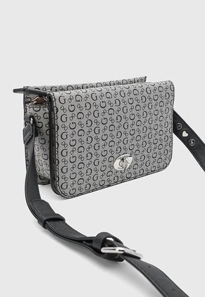 Bolso Manos Libres GUESS Burnaby Mini Gris