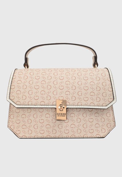 Bolso Beige-Blanco-Dorado GUESS