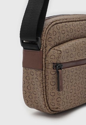 Bolso Manos Libres GUESS Insignia Café