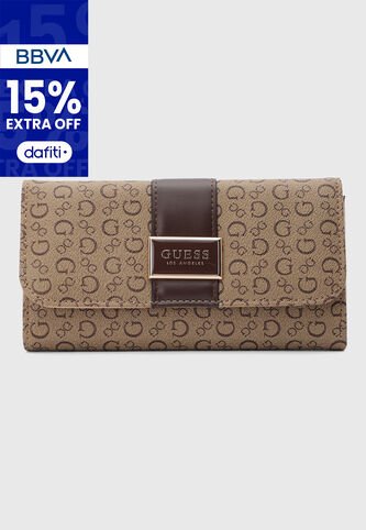 Billetera GUESS Isabella SLG Slim Café Guess