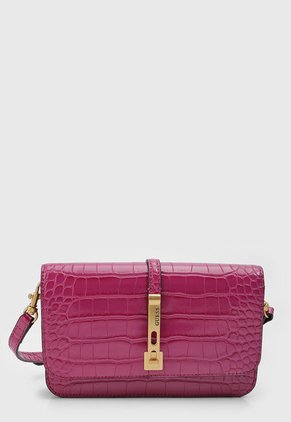 Bolso Manos Libres Magenta-Dorado GUESS James Mini