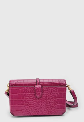 Bolso Manos Libres Magenta-Dorado GUESS James Mini