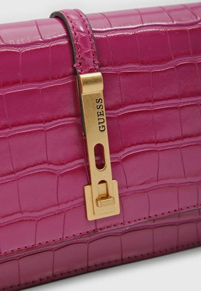Bolso Manos Libres Magenta-Dorado GUESS James Mini