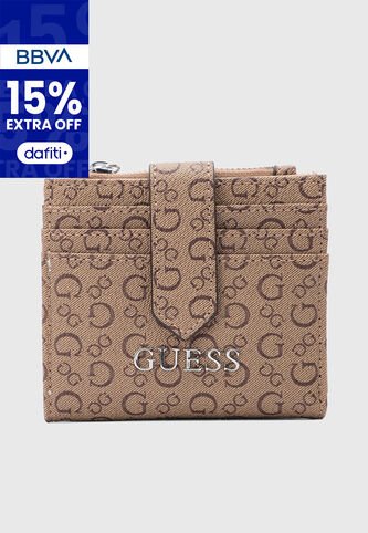 Billetera GUESS Remy SLG Café Guess