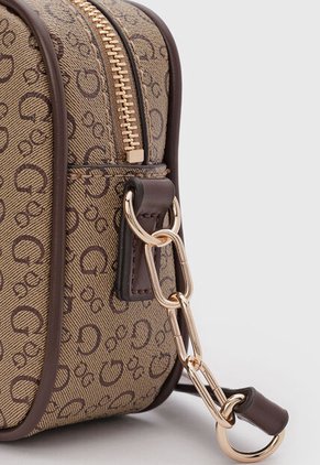 Bolso Manos Libres GUESS Danica Mini Café