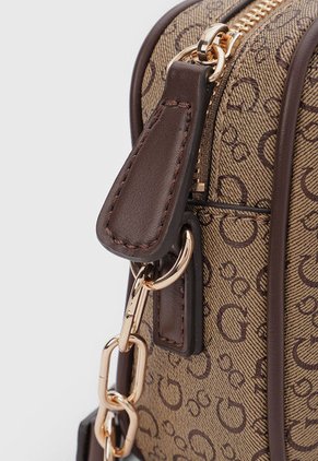 Bolso Manos Libres GUESS Danica Mini Café