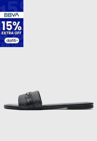 Sandalias Planas GUESS Livvian Negro Guess