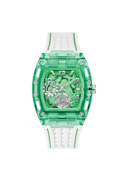 Reloj Guess Hombre Phoenix. Silicona Blanco GW0499G10