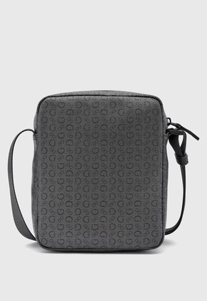Bolso Manos Libres Gris Oscuro-Negro GUESS