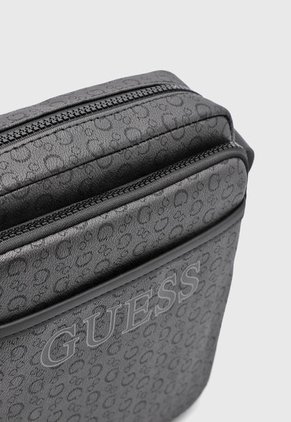 Bolso Manos Libres Gris Oscuro-Negro GUESS