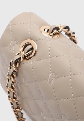 Bolso Manos Libres GUESS Mini Gwyn Beige