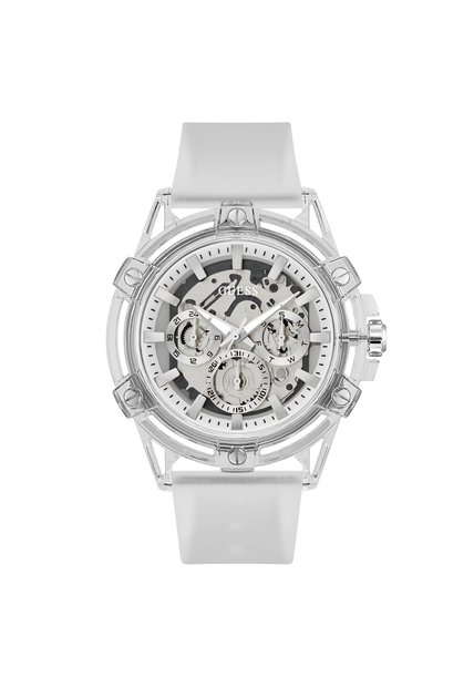 Reloj Guess Hombre King. Silicona Transparente GW1142G1