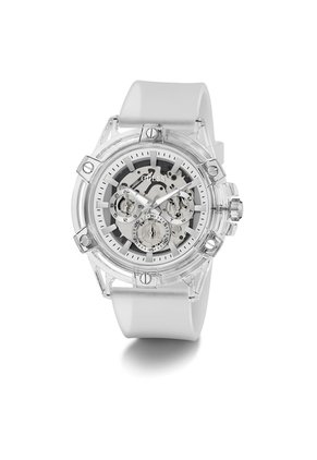 Reloj Guess Hombre King. Silicona Transparente GW1142G1