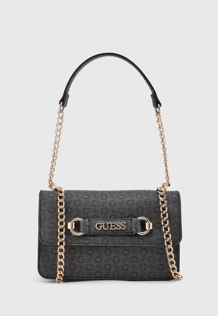 Bolso Gris-Negro-Dorado GUESS