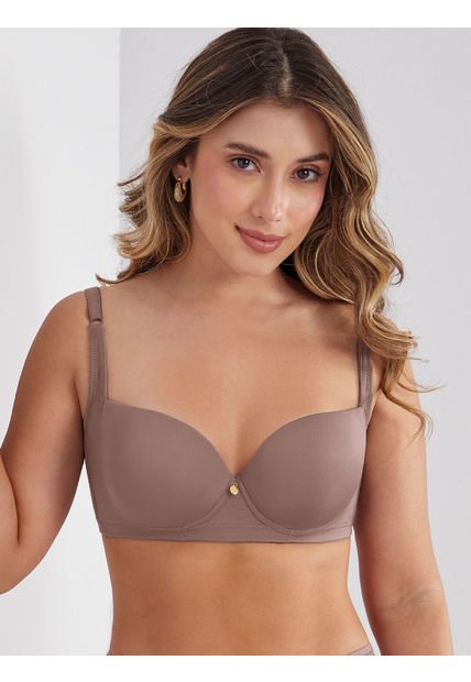Brasier Espalda Ancha Mujer Marrón Claro