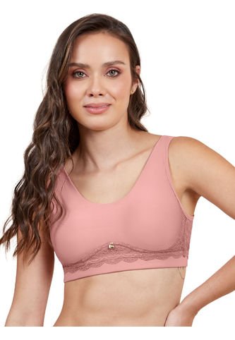 Bralette Para Mujer Con Encaje Posterior Haby Rosa Haby
