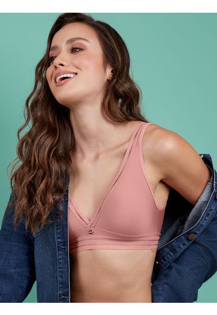 Bralette Triangular Haby Rosa