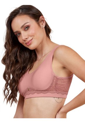 Bralette Para Mujer Con Encaje Posterior Haby Rosa