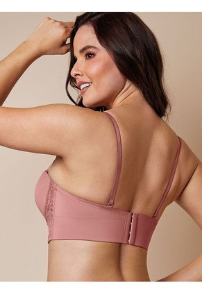 Brasier Strapless En Encaje Haby Rosa