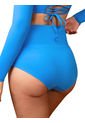 Panty De Baño Alto En Cintura Para Mujer Haby Azul de Haby