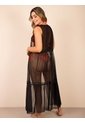 Pareo Kimono Largo Haby Negro de Haby