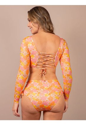 Bikini De Baño Manga Larga Para Mujer Amarillo