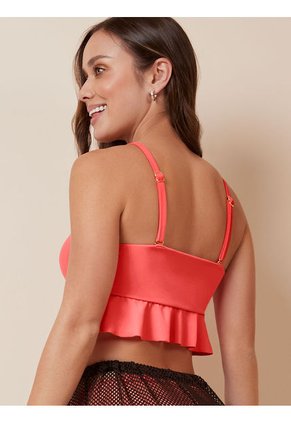 Top De Baño Strapless Haby Coral