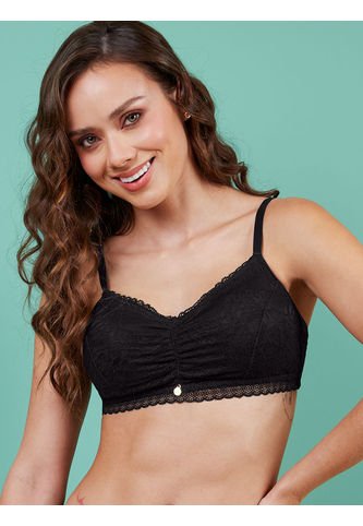 Bralette En Encaje Para Mujer Haby Negro Haby