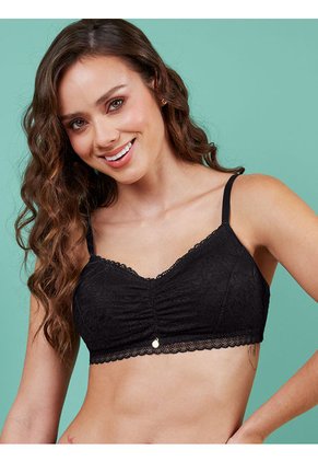 Bralette En Encaje Para Mujer Haby Negro
