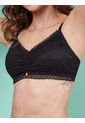 Bralette En Encaje Para Mujer Haby Negro de Haby