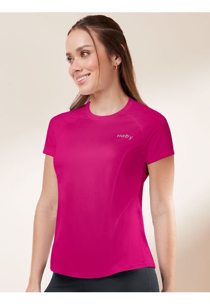 Camiseta Deportiva Manga Corta Haby Fucsia