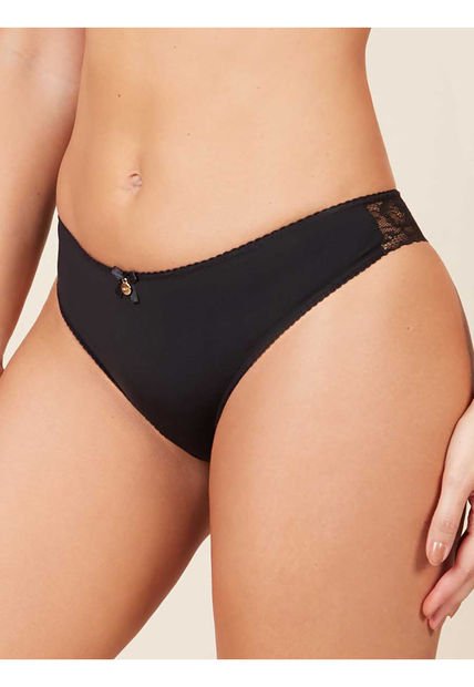 Brasilera Posterior En Encaje Haby Negro