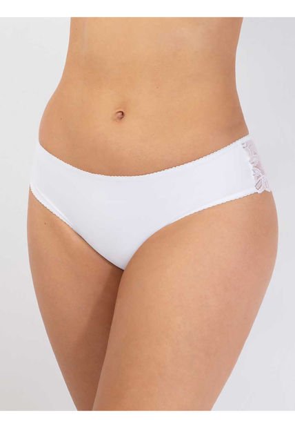 Cachetero Posterior En Encaje Haby Blanco