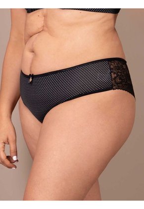 Cachetero Posterior En Encaje Haby Negro