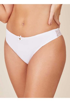 Brasilera Posterior En Encaje Haby Blanco