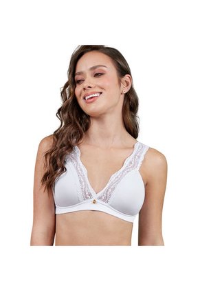 Bralette Triangular Para Mujer Haby Blanco