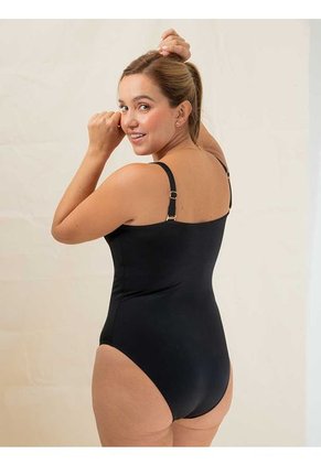 Traje De Baño Entero Strapless Haby Negro