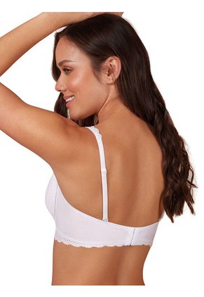 Brasier Tipo Top En Encaje Haby Blanco