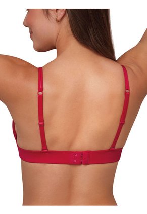 Bralette Triangular Blanco Rojo