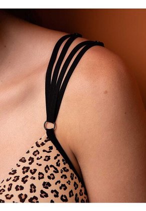 Bralette Triangular Estampado Animal Print Haby