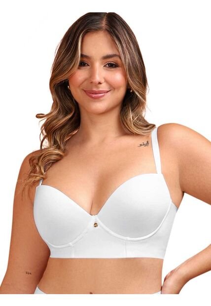 Brasier Espalda Ancha Color Blanco Haby