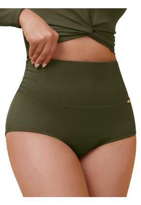 Panty De Baño Alto En Cintura Para Mujer Haby Verde Militar