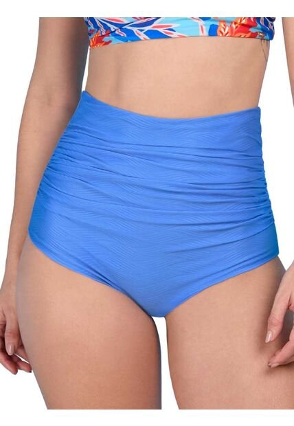 Panty De Baño Alto En Cintura Para Mujer Haby Azul