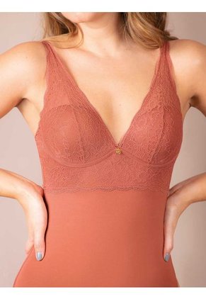 Body Encaje Superior Para Mujer Bronce Haby