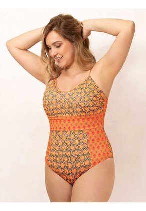 Traje De Baño Entero Haby Naranja