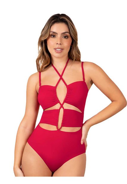 Traje De Baño Entero Rojo
