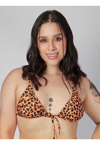 Top De Baño Estampado Café Haby