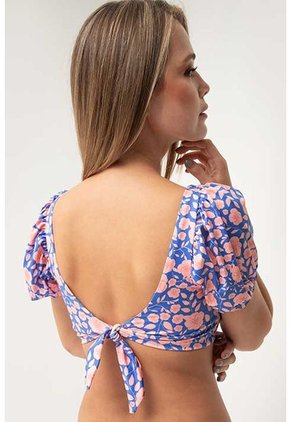 Top De Baño Haby Azul Estampado